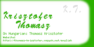 krisztofer thomasz business card